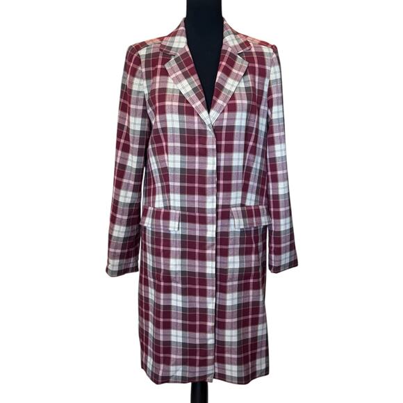 New ~ 1.STATE REVOLVE ~ Women's Multicolor Plaid Long Sleeve Top Coat Size Small - Picture 4 of 8